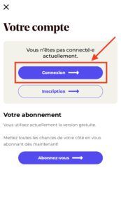 Aide - connexion