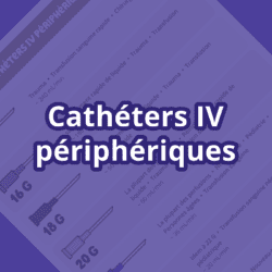 Fiche cathéters IV périphériques soins infirmiers