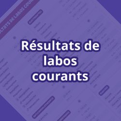 Fiche de résultats de laboratoires courants en soins infirmiers